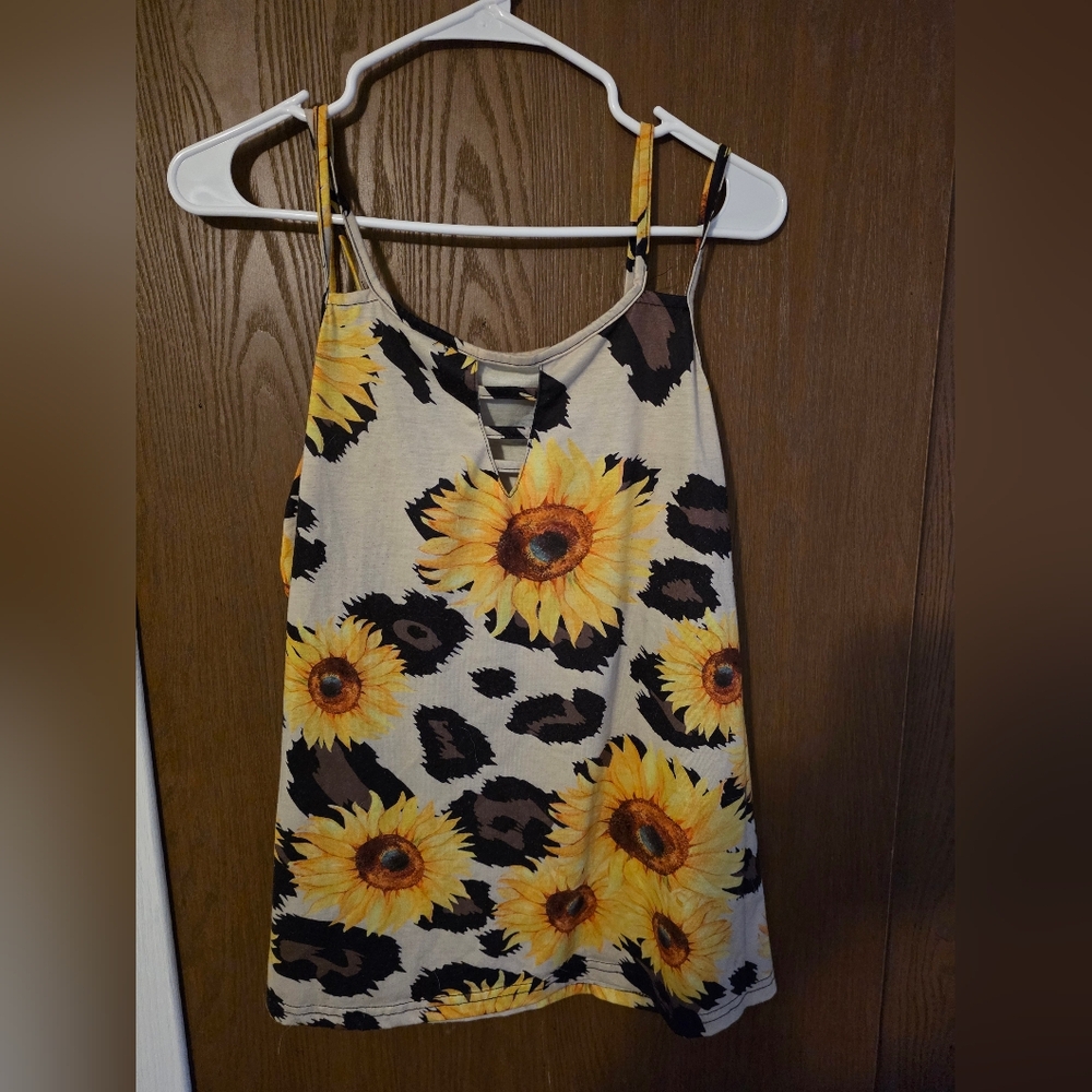 Sunflower Print Women's Top